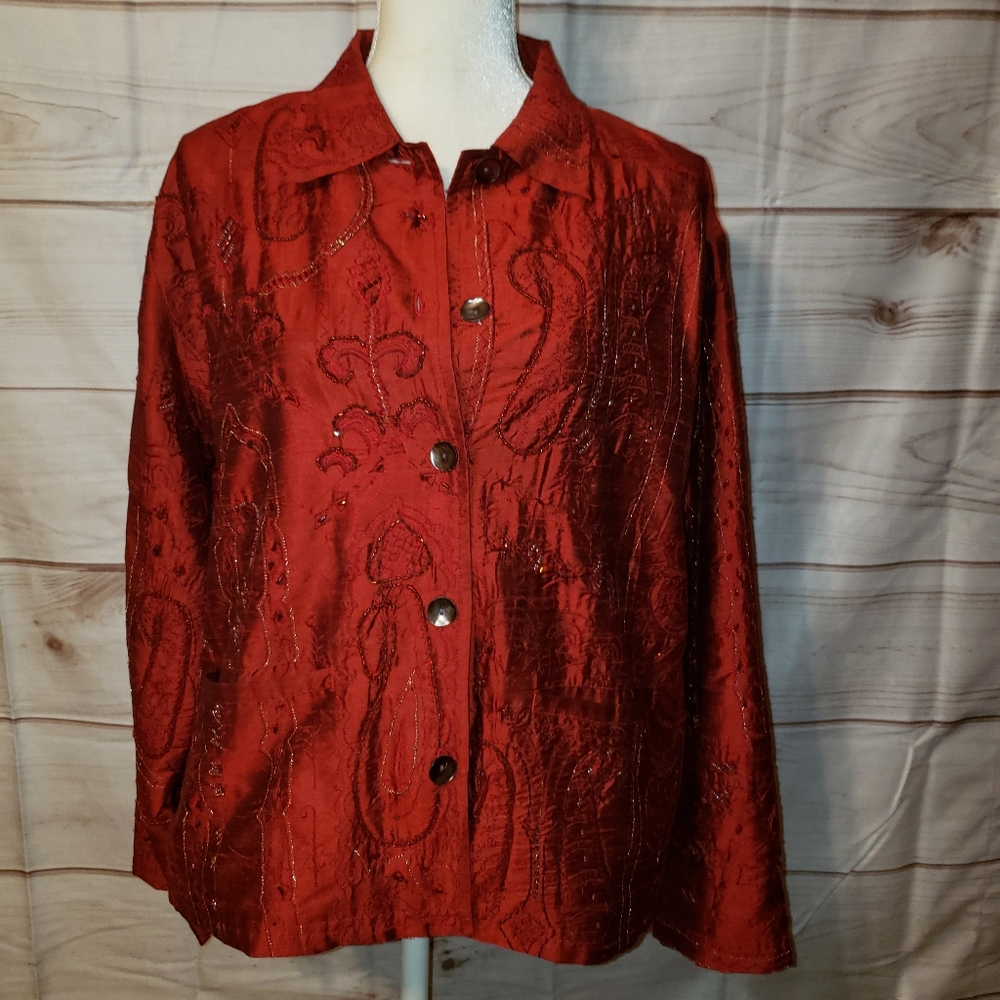 Chico's Design SZ 2 100%Silk